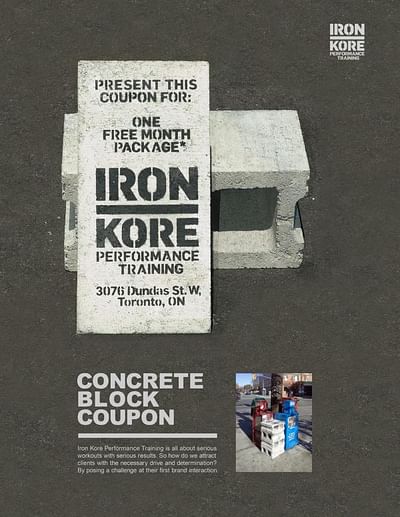 Concrete Block Coupon - Advertising