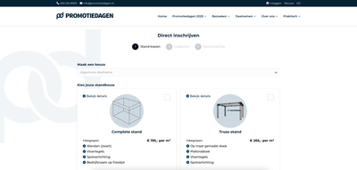 Maatwerk WordPress website voor Promotiedagen - Website Creatie