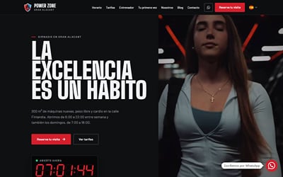 Web para Power Zone - Website Creation