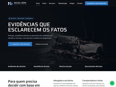 Michel Dörr — website for a forensic engineering practice - Webseitengestaltung