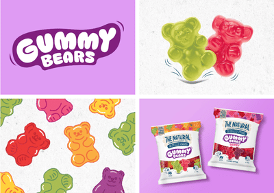 The Natural Confectionery Co Gummy Bears - Branding & Positionering