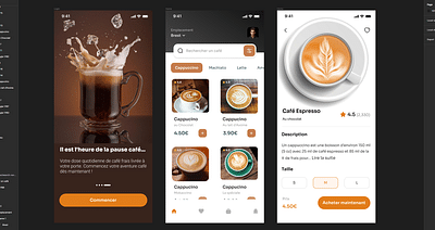 Coffee Shop App UI/UX - Ergonomie (UX / UI)