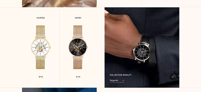 Site E-commerce horloger Africain Mathidy - Webseitengestaltung