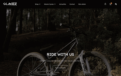 Glacier Cycles - Site E-commerce - Webseitengestaltung