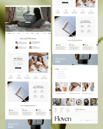 Floven | Women's Sleep Supplement Shopify Build - Digital Strategy