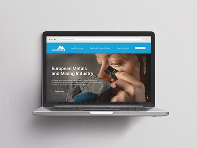 Website design & development for Euromines - Ergonomie (UX / UI)