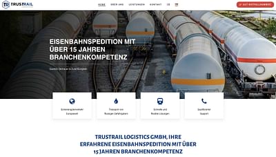 Webdsign für TrustRail Logistics GmbH - Creazione di siti web