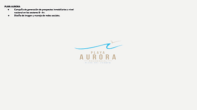 Playa Aurora - Estrategia de contenidos