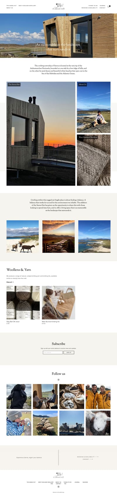 New Squarespace Website for A Sanna Croft - Website Creation