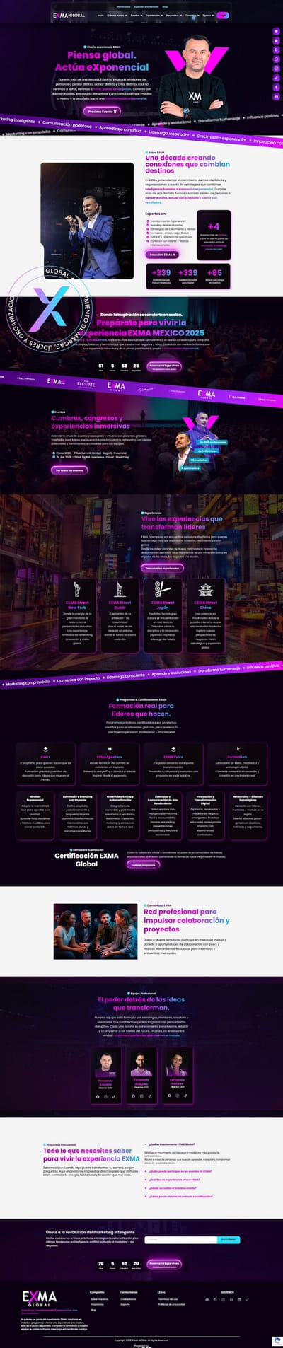 Landing Page Propuesta — EXMA Global México (Diseño + Motion UI) GHL - Creación de Sitios Web