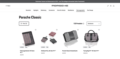 Porsche Classic Onlineshop - Software Entwicklung