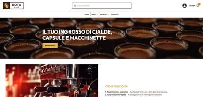 Dota Café - E-Commerce B2B - Creazione di siti web