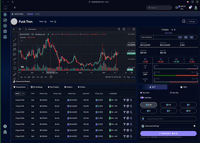 Full-Stack Blockchain site for trading using SOL - Blockchain Development