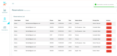 WashMinute Web Platform - Application web