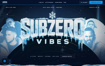 Sitio web del festival SubZero Vibes - Creación de Sitios Web