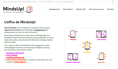Website Creation for MindsUp! - Création de site internet