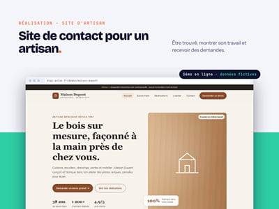 Site de contact pour un artisan - Création de site internet