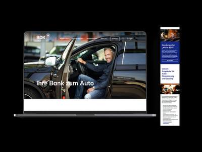 Ihre Bank zum Auto. Bank Deutsches Kraftfahrzeuggewerbe (BDK) - Webseitengestaltung