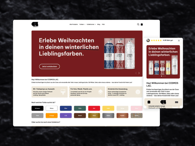 Shopify Shop für COSMOS LAC - E-Commerce