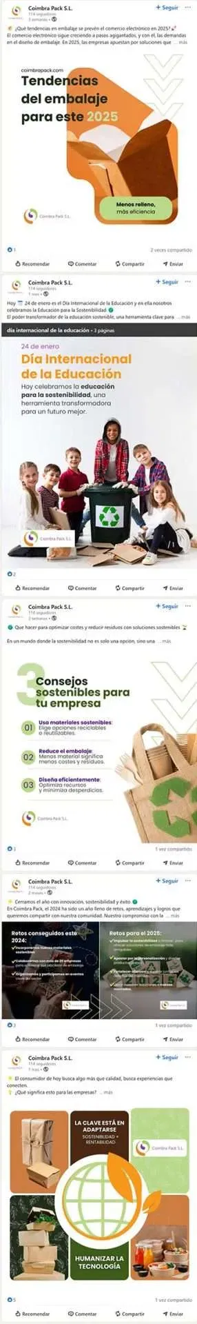 Redes sociales Coimbra Pack - Redes Sociales