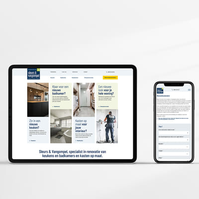 Sleurs & Vangompel: website met calculator, mediaplanning, print... - Website Creation