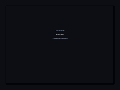 SaaS Web Platform in Production - Aplicación Web