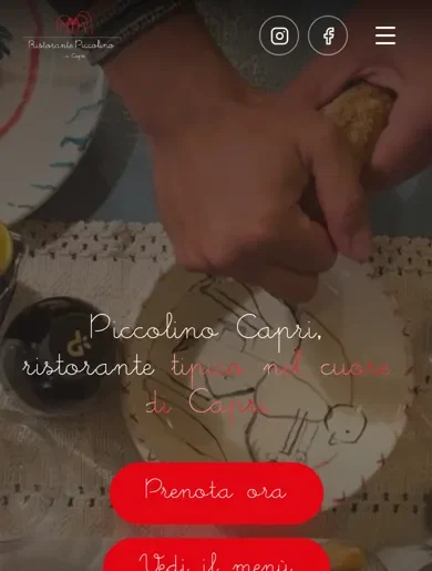 PICCOLINO CAPRI | Multilingual website and local SEO for a restaurant - Digital Strategy