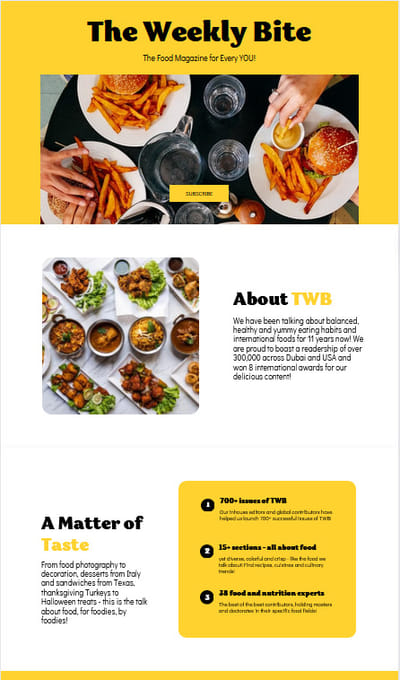 The Weekly Bite Magazine - Website Creation