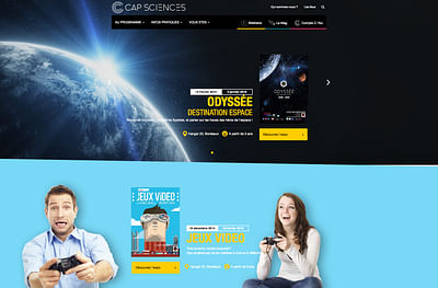 Refonte site web Cap Science - Webseitengestaltung