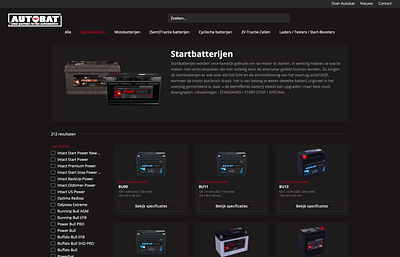 De grootste webshop voor voertuigbatterijen - E-commerce