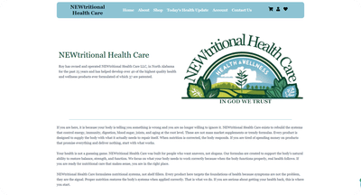 NEWtritional Healthcare - Website Creation
