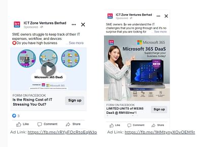 ICT Zone + Microsoft – Lead Gen Meta Ads Campaign - Advertising