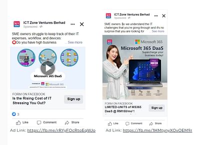 ICT Zone + Microsoft – Lead Gen Meta Ads Campaign - Digital Strategy