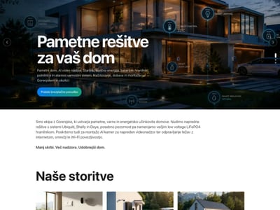 HišaNaDlani — Smart Home Platform - Website Creation