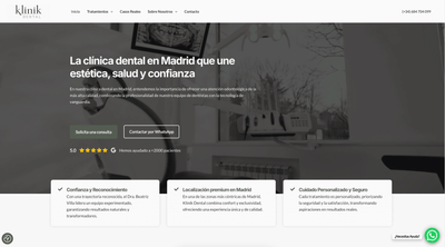 Página web de Klinik Dental - Marketing