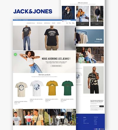 E-commerce store for Jack and jones - Publicidad Online