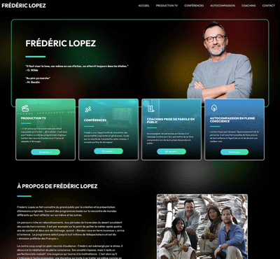 [Site] Frédéric Lopez (tv), création en urgence - Webseitengestaltung