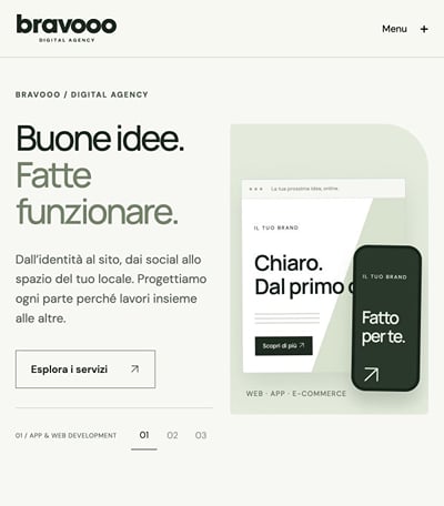 bravooo.ch — Sito del marchio, progetto interno - Création de site internet