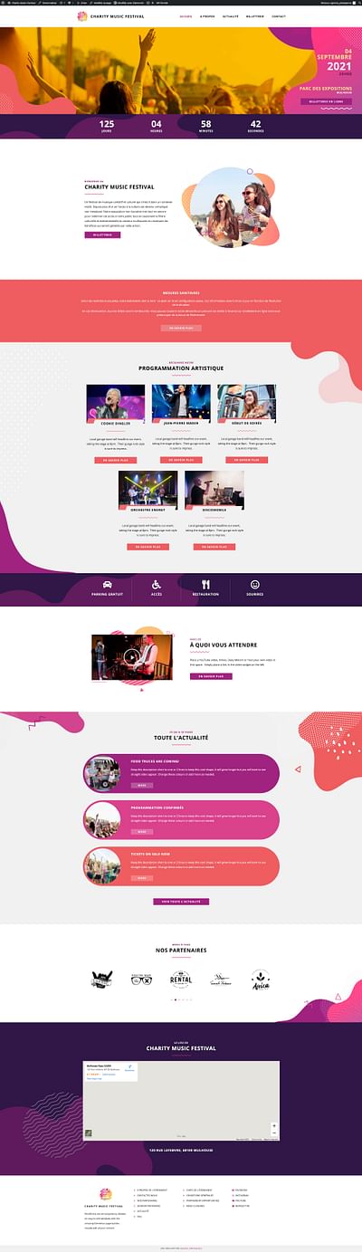 Site e-commerce Charity Music Festival - Website Creation