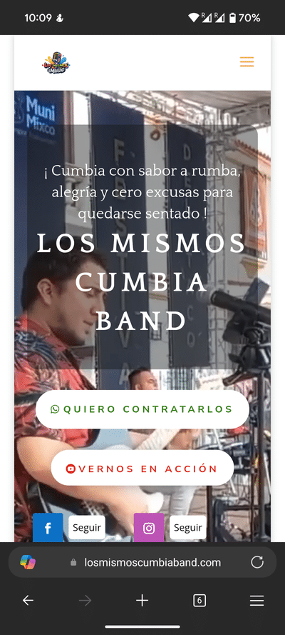 Los mismos cumbia band - Creazione di siti web