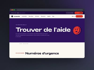Consentis — nouveau site d'une association de prévention - Création de site internet
