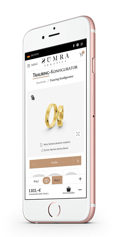 Online Shop & E-Commerce für "Zümra Juwelier" - Design & graphisme