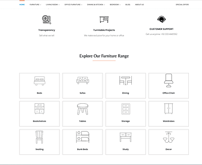 The Furniture Shop - Webseitengestaltung