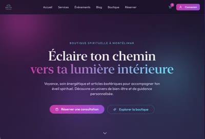 Création Site Web Boutique sprituelle et voyant (vitrine dynamique) - Website Creation