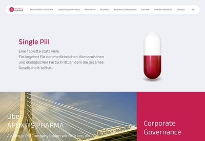 Relaunch der Webseite für ein Pharma Unternehmen - Ergonomie (UX/UI)