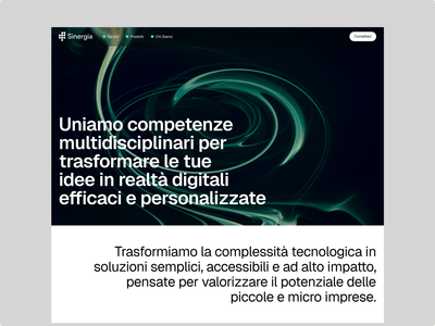 Sinergia. Innovare la propria identità attraverso design e tecnologia. - Website Creation