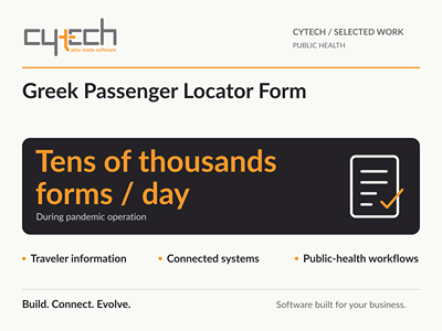 Greek Passenger Locator Form - Sviluppo di software