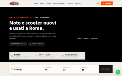 Di Nezza Moto — Motorcycle dealer website & catalog - Creazione di siti web