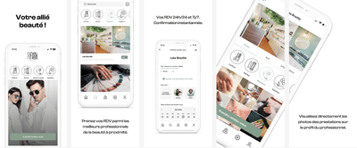 onFleek - Réservation d'institue - App Mobile - Web Applicatie