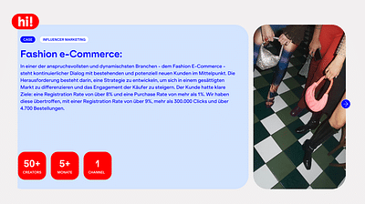Fashion E-Commerce - Influencer Campaign - Onlinewerbung